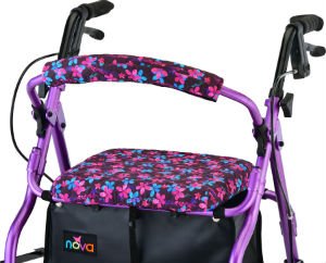 4007GF Nova Seat and Back Cover for Rolling Walker- GARDEN FLOWERS