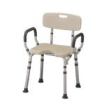 9037 Nova Shower Chair with Back and Arms, Hygienic Cut-out (300 Lbs Weight Capacity)