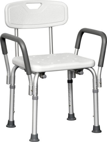 BSCWBA ProBasics Deluxe Shower Chair with Back and Arms (300 Lbs Weight Capacity)