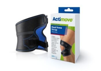 75591-10 BSN Actimove Sports Edition Dual Knee Strap Black Small (13"-14 1/2" Above Knee)